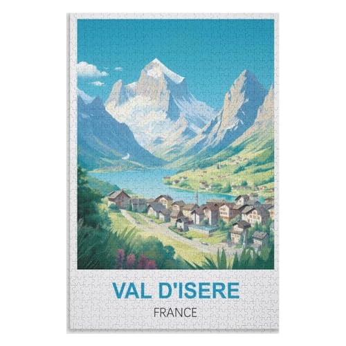 für Familie Freunde Dekorativ,1000 StüCk,Val d'Isère Frankreich,Lernspielzeug FüR Kinder 75x50,Holz Puzzle,AA-1406 für Familie Freunde Dekorativ,1000 StüCk,Val d'Isère Frankreich,Lernspielzeug FüR Kinder 75x50,Holz Puzzle,AA-1406 von XJUfW