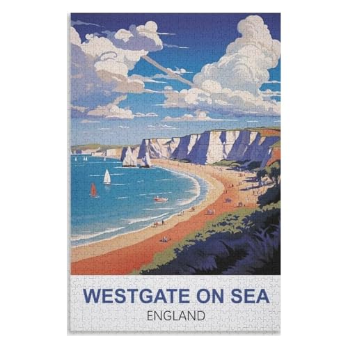 für Familie Freunde Dekorativ,1000 StüCk,Westgate on Sea England,Lernspielzeug FüR Kinder 75x50,Holz Puzzle,AA-1174 für Familie Freunde Dekorativ,1000 StüCk,Westgate on Sea England,Lernspielzeug FüR Kinder 75x50,Holz Puzzle,AA-1174 von XJUfW