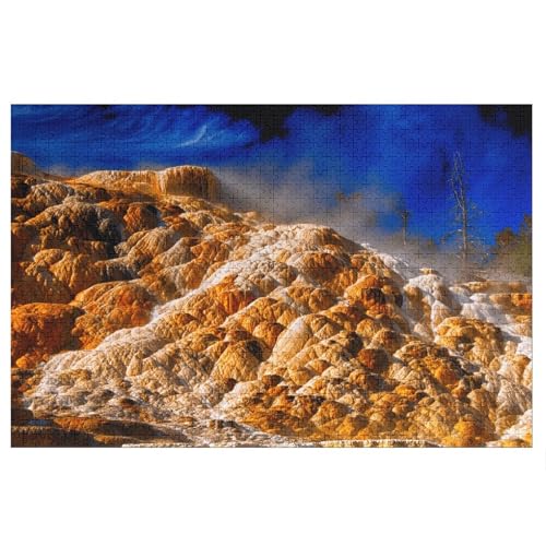 für Familie Freunde Dekorativ，1000 StüCk，Yellowstone National Park,，Lernspielzeug FüR Kinder 52x38 Papier Puzzle von XJUfW