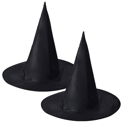 XJWZGM 2 Stück Halloween-Hut für schwarze Hexe, Hexenhut Damen, Halloween Hexenhut, Faltbarer Halloween-Zaubererhut für Halloween, Geschenke für Mädchen und Jungen, Halloween, Party Accessoires XJWZGM 2 Stück Halloween-Hut für schwarze Hexe, Hexenhut Damen, Halloween Hexenhut, Faltbarer Halloween-Zaubererhut für Halloween, Geschenke für Mädchen und Jungen, Halloween, Party Accessoires von XJWZGM