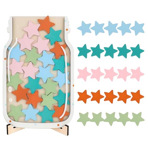 XJWZGM Belohnungsglas Kinder Magnetisch, Personalisiertes Belohnungsglas, Sterne Belohnungsgla für Kinder, Sterne Anreizglas aus Holz, für Klassenzimmer Hause Zur Belohnung Von Kindern Gutes Benehmen XJWZGM Belohnungsglas Kinder Magnetisch, Personalisiertes Belohnungsglas, Sterne Belohnungsgla für Kinder, Sterne Anreizglas aus Holz, für Klassenzimmer Hause Zur Belohnung Von Kindern Gutes Benehmen von XJWZGM