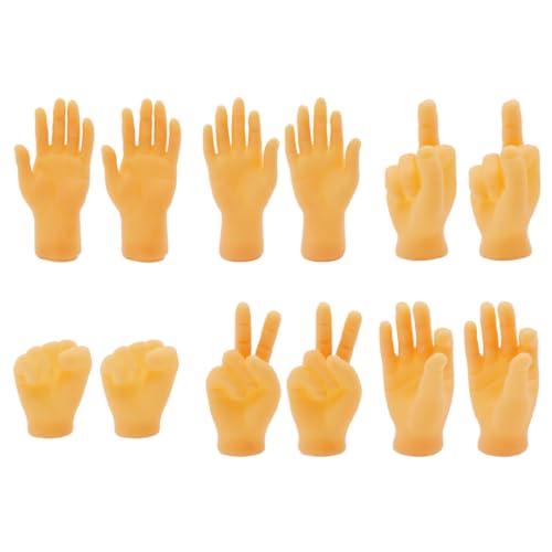 Mini Hands Kleine Hände, 12 Stück Mini Hands Kleine Hände, Winzige Fingerhände Fingerpuppen, Mini Hände Lustige Minihände, Fingerhände für Geburtstagsfeiern Zaubertricks Haustiere Spiele Party von XJYHUE