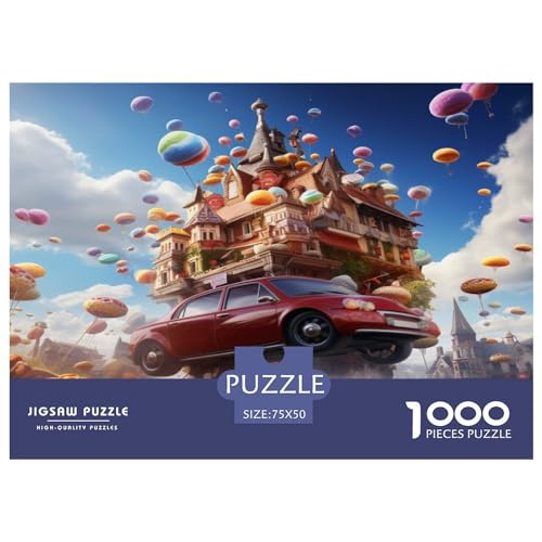 1000 Teile Puzzles Autos Puzzles für Erwachsene Holzpuzzles Lernspiel für Erwachsene Kinder 1000 Teile (75x50cm) von XJmoney