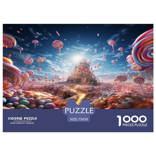 1000 Teile kreative Puzzles, Kinderschloss-Puzzles, rechteckiges Puzzle, pädagogisches Spielzeug, Geschenk für Kinder und Erwachsene, 1000 Stück (75 x 50 cm) von XJmoney