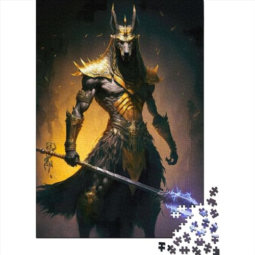 1000-teiliges Puzzle „Der Gott Anubis“ für Erwachsene und Teenager, Puzzle für Erwachsene und Teenager ab 12 Jahren, 1000 Teile (75 x 50 cm) von XJmoney