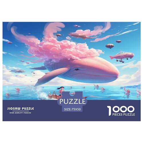 1000-teiliges Puzzle Pink_ocea für Erwachsene Kinder Holzpuzzle Lernspielzeug 1000 Stück (75 x 50 cm) von XJmoney