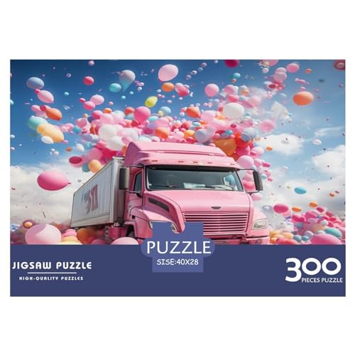 300-teiliges Puzzle, LKW-Puzzle, Holzpuzzle, Montagespielzeug, interaktives Familienspiel, 300 Teile (40 x 28 cm) von XJmoney