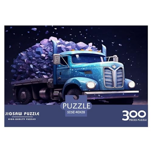 300-teiliges Puzzle für Erwachsene, LKW-Puzzlesets für die Familie, Holzpuzzle, Brain Challenge-Puzzle, 300 Teile (40 x 28 cm) von XJmoney