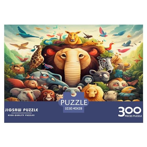 300-teiliges Puzzle für Erwachsene, künstlerisches Erkundungspuzzle, kreatives rechteckiges Holzpuzzle, Geschenk für Freunde und Familie, 300 Teile (40 x 28 cm) von XJmoney