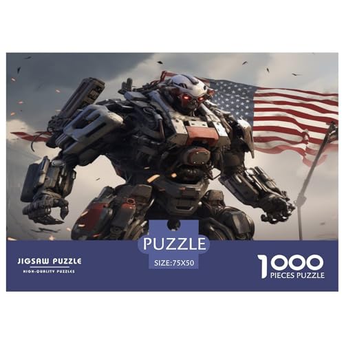 Amerikanische Flagge, 1000 Teile, Puzzle für Erwachsene, kreatives rechteckiges Puzzle, Geschenk, Holzpuzzle, Spiel, Kinder, Denksportaufgaben, Spielzeug, 1000 Teile (75 x 50 cm) von XJmoney