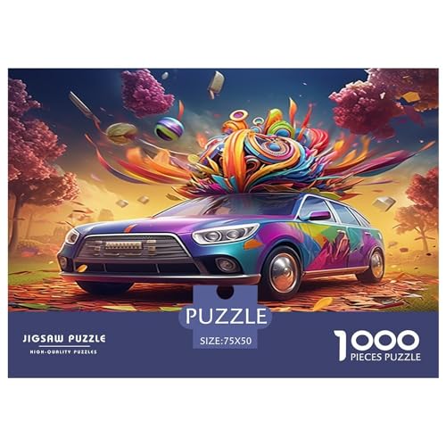 Animated_Poster 1000-teilige Puzzles für Erwachsene, kreatives rechteckiges Puzzle, Holzpuzzle, Puzzle-Geschenk für Freunde und Familie, 1000 Stück (75 x 50 cm) von XJmoney