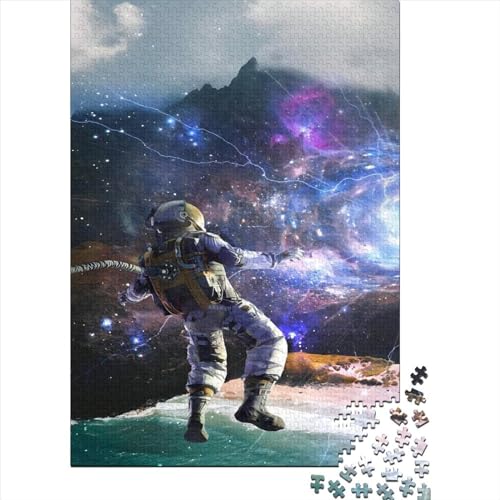 Astronaut Puzzle Freundliche Materialien Puzzle aus 100% recyceltem Karton für Kinder und Erwachsene ab 12 Jahren Geburtstagsgeschenk 70x50cm/1000 Teile von XJmoney