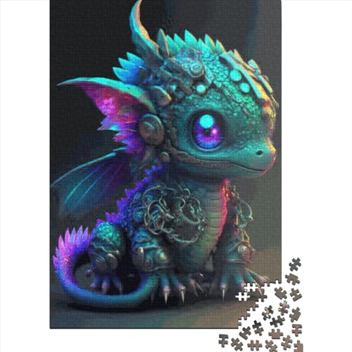 Baby Dragon Puzzle 100% recycelter Karton Puzzle 100% recycelter Karton für Kinder Erwachsene Geschenke zum Kindertag 38 x 26 cm / 1000 Stück von XJmoney