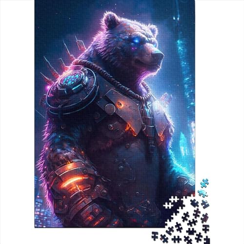 Bär aus der Zukunft, herausforderndes Puzzle und Puzzlespiel, rechteckig, für Frauen und Männer, Ostergeschenk, 70 x 50 cm, 1000 Stück Bär aus der Zukunft, herausforderndes Puzzle und Puzzlespiel, rechteckig, für Frauen und Männer, Ostergeschenk, 70 x 50 cm, 1000 Stück von XJmoney