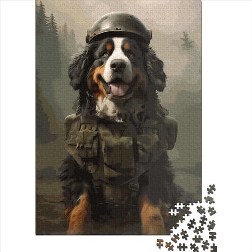 Berner Berg Soldat DIY Puzzle Hohe Qualität Karton Puzzle für Kinder Erwachsene Vatertag Geschenke 38x26cm/1000pcs von XJmoney