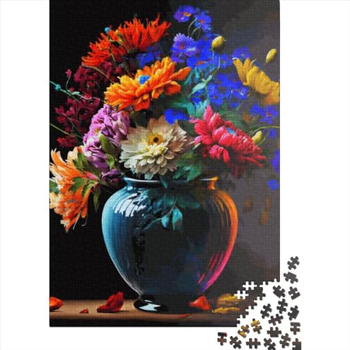 Blumentopf Puzzle Umweltfreundliche Materialien 100% recyceltes Karton-Puzzle für Kinder Erwachsene Ostergeschenke 38x26cm/1000 Teile von XJmoney