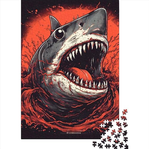 Bunte Haifisch3 (2) Puzzle bunt, rechteckig, aus Papier, für Jungen oder Mädchen, 70 x 50 cm, 1000 Stück von XJmoney