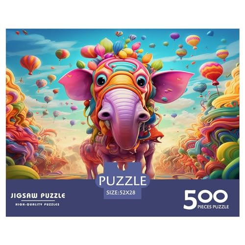 Cartoon_ Puzzle für Erwachsene, 500 Teile, klassisches Puzzle, Holzpuzzle, Wandkunst, einzigartiges Spielzeug, Geschenk, 500 Stück (52 x 38 cm) von XJmoney