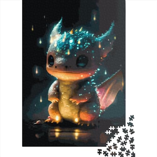 Drachenpuzzle für Kinder, die sich perfekt zusammenstecken, hochwertiges Karton-Puzzle für Kinder und Erwachsene ab 12 Jahren, Halloween-Geschenke 38 x 26 cm / 1000 Teile von XJmoney