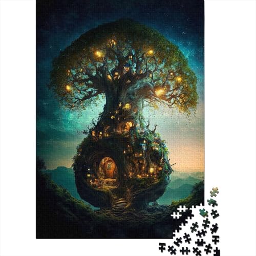 Fantasy Kingdom 1000-teiliges Puzzle für Erwachsene, 1000-teiliges Holzpuzzle, Puzzle zum Anfassen, Familiendekoration, 1000 Teile (75 x 50 cm) von XJmoney