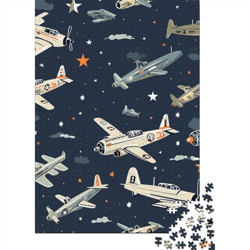 Flugzeug-Puzzle, die sich perfekt zusammenstecken, hochwertiges Karton-Puzzle für Kinder und Erwachsene ab 12 Jahren, Halloween-Geschenke 70 x 50 cm/1000 Stück von XJmoney