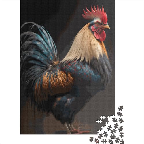 Huhn und Hahn Puzzle Umweltfreundliche Materialien 100% recyceltes Karton-Puzzle für Kinder Erwachsene Ostergeschenke 70x50cm/1000 Teile von XJmoney