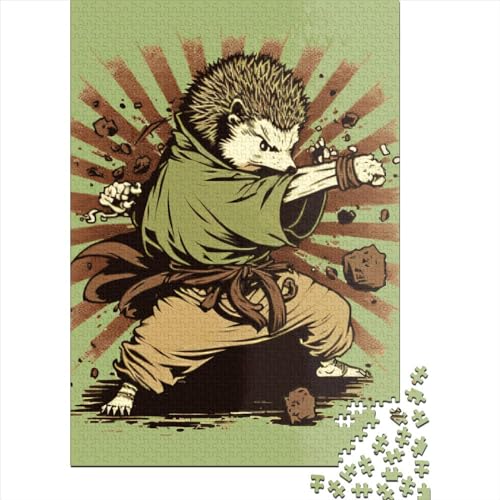 Igel-Tierpuzzle Anpassbare Bilder 100% recyceltes Karton-Puzzle für Jungen oder Mädchen 70x50cm/1000 Teile von XJmoney
