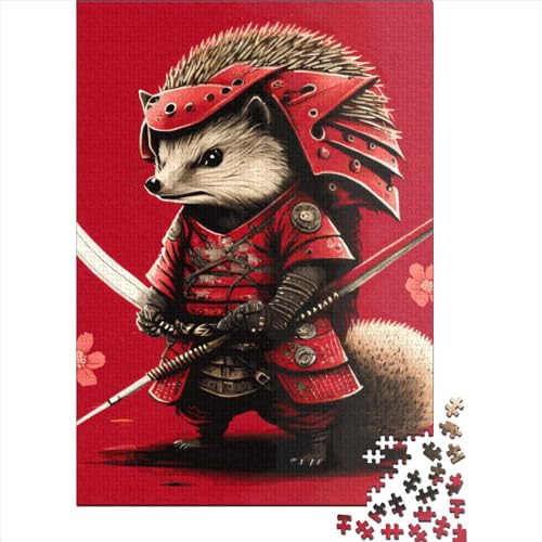 Igel-Tierpuzzle Freundliche Materialien 100% recyceltes Karton-Puzzle für Kinder und Erwachsene ab 12 Jahren 38 x 26 cm / 1000 Teile von XJmoney