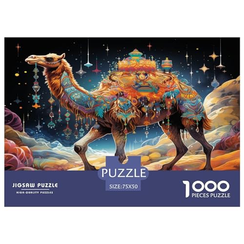 Kamel, Puzzle 1000 Teile für Erwachsene, Puzzle für Erwachsene 1000 Teile, Lernspiele, 1000 Teile (75 x 50 cm) von XJmoney