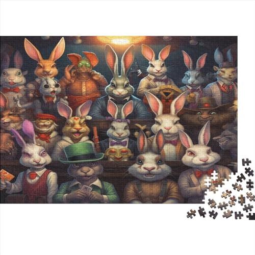 Kaninchen-Puzzle, 1000 Teile, für Erwachsene, Puzzle für Erwachsene, 1000 Teile, Lernspiele, 1000 Teile (75 x 50 cm) von XJmoney