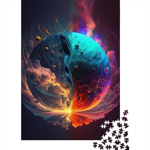 Lustiges Puzzle Space Planet Puzzle aus 100% recyceltem Karton für Jungen oder Mädchen, Geschenke zum Kindertag 70x50cm/1000 Teile von XJmoney