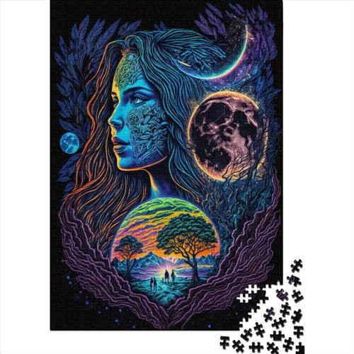 Madre Erde Puzzle 100% recycelter Karton Rechteck Schwarzlicht Puzzle für Jungen und Mädchen Halloween Geschenke 38x26cm/1000 Teile Madre Erde Puzzle 100% recycelter Karton Rechteck Schwarzlicht Puzzle für Jungen und Mädchen Halloween Geschenke 38x26cm/1000 Teile von XJmoney