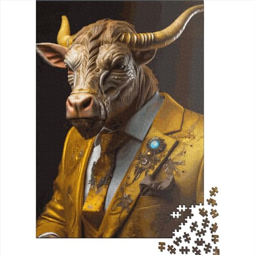 Modischer Stil Kuh Puzzle Lernspielzeug Rechteck Papier Puzzle für Jungen oder Mädchen Geburtstagsgeschenk 70x50cm/1000 Teile von XJmoney