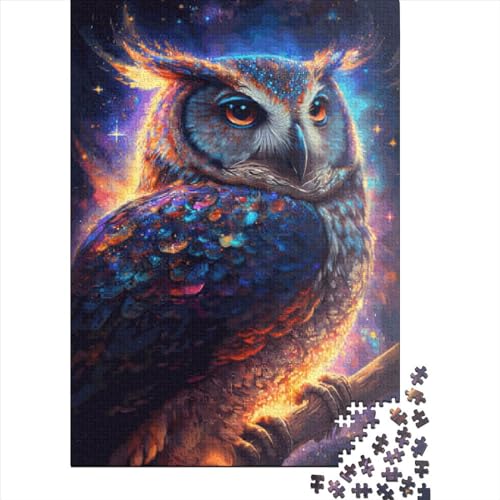 Nebula Owl Puzzle Family Fun Premium Puzzle aus Karton für Frauen und Männer 70 x 50 cm / 1000 Teile von XJmoney
