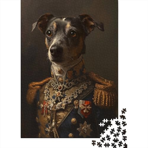 Ölgemälde Hundepuzzle Freundliche Materialien Puzzle aus 100% recyceltem Karton für Kinder Erwachsene Ostergeschenke 38x26cm/1000 Stück von XJmoney