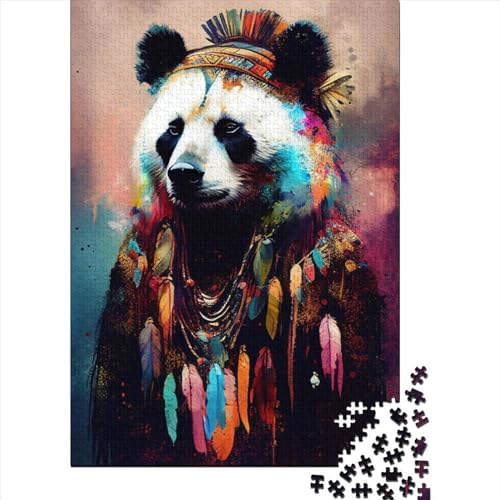 Panda Pop Art Tierpuzzle 100% recycelter Karton Puzzle aus 100% recyceltem Karton für Erwachsene und Jugendliche Ostergeschenke 70x50cm/1000 Teile von XJmoney
