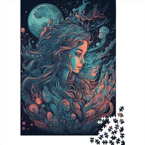 Psychedelisches Puzzle Mood 100% recycelter Karton 100% recycelter Karton Puzzle für Erwachsene Teenager Ostergeschenke 38x26cm/1000 Teile von XJmoney