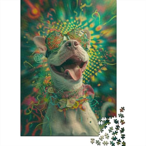 Puzzle Art Dog Fun Puzzle aus 100% recyceltem Karton für Jungen oder Mädchen, Geschenke für Kindertag, 70x50cm / 1000 Teile von XJmoney