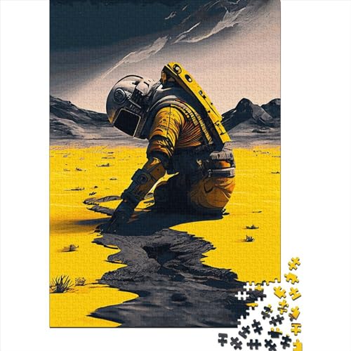 Puzzle Astronaut steckt im schwierigen Raum 100% recycelter Karton Puzzle für Kinder und Erwachsene ab 12 Jahren Ostergeschenke 38x26cm / 1000 Teile von XJmoney