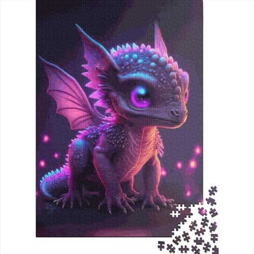 Puzzle Baby Dragon 100% recycelter Karton Puzzle 100% recycelter Karton für Erwachsene Jugendliche Ostergeschenke 70 x 50 cm / 1000 Stück von XJmoney