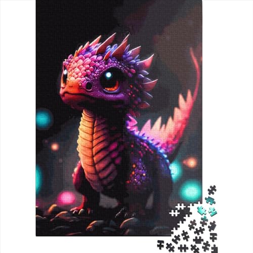 Puzzle Baby Dragon Decompression Toys Puzzle aus 100% recyceltem Karton für Kinder Erwachsene Halloween-Geschenke 70 x 50 cm / 1000 Teile von XJmoney