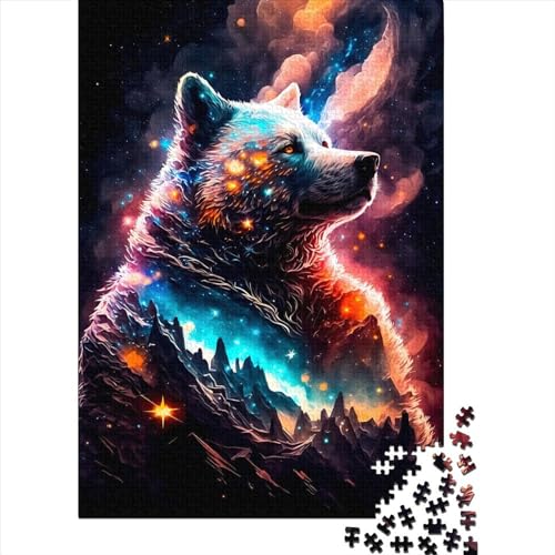 Puzzle Bär Puzzle rechteckig buntes Papier für Jungen oder Mädchen 70 x 50 cm / 1000 Stück von XJmoney