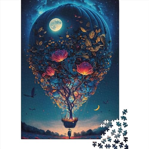 Puzzle Ballon im Space3 Alter 18 Jahre Upe Lernspiele Rechteckiges Papierpuzzle für Frauen Männer Ostergeschenk 70 x 50 cm / 1000 Stück von XJmoney