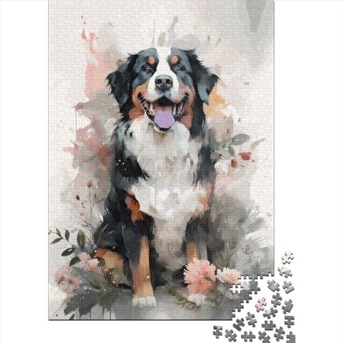 Puzzle Border Collie bunt 100% recycelter Karton Puzzle für Frauen Männer Weihnachtsgeschenke 38x26cm/1000 Teile von XJmoney