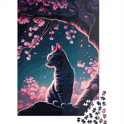 Puzzle Cat Japan Family Activities Puzzle aus 100% recyceltem Karton für Kinder und Erwachsene ab 12 Jahren Weihnachtsgeschenke 70 x 50 cm / 1000 Teile von XJmoney