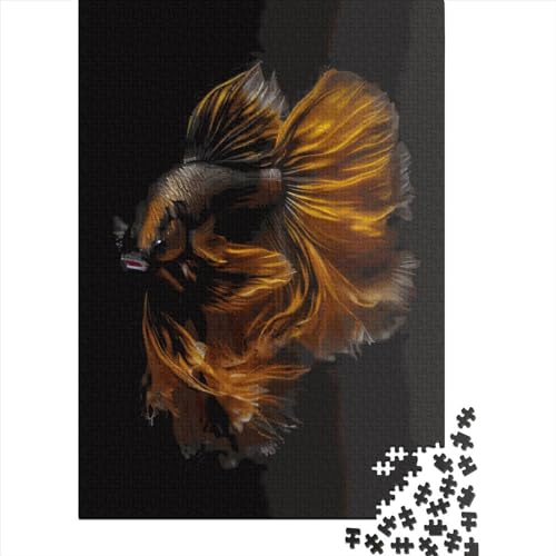 Puzzle Fisch Betta 100% recycelter Karton Puzzle 100% recycelter Karton für Kinder Erwachsene Geschenke zum Kindertag 70 x 50 cm / 1000 Stück von XJmoney