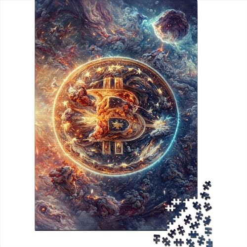 Puzzle Geld im Weltraum Puzzlespiel 100% recycelter Karton für Erwachsene Kinder Geburtstagsgeschenk 38x26cm/1000 Teile von XJmoney