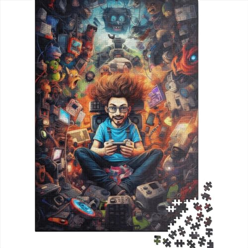 Puzzle Poster Ultimate Gamer 100% recycelter Karton Puzzle 100% recycelter Karton für Erwachsene Jugendliche Ostergeschenke 70x50cm/1000 Stück von XJmoney