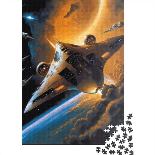 Puzzle Raumschiff 100% recycelter Karton Puzzle 100% recycelter Karton für Erwachsene Jugendliche Ostergeschenke 38x26cm/1000 Stück von XJmoney