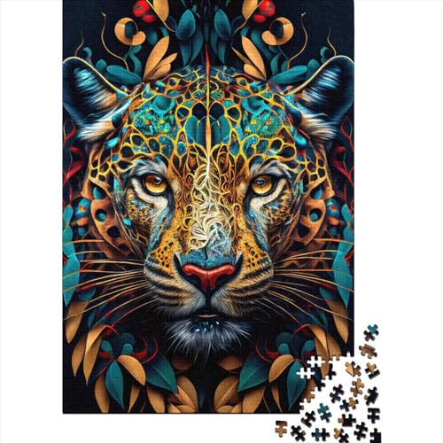 Puzzle The Cunning Jaguar 100% recycelter Karton 100% recycelter Karton Puzzle für Kinder Erwachsene Geschenke zum Kindertag 70x50cm/1000 Teile von XJmoney